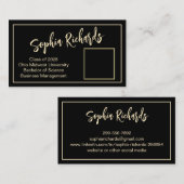 Moderne professionele foto-Afstuderen Visitekaartje (Voorkant / Achterkant)