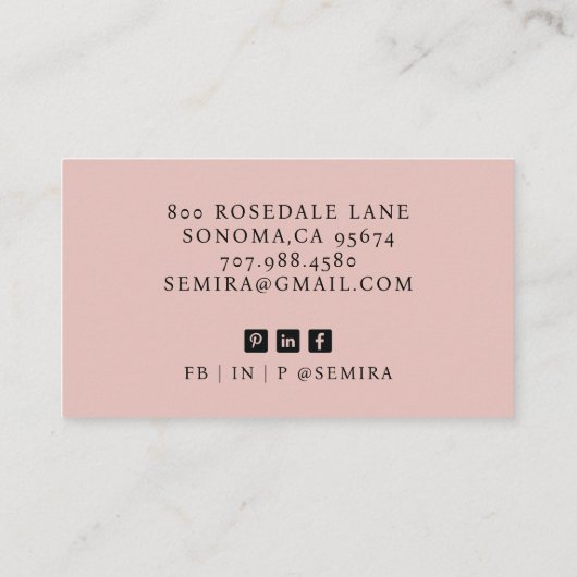 Moderne professionele foto business consultant Kaa Visitekaartje (Achterkant)