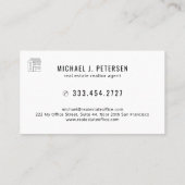 Moderne professionele foto makelaar onroerend goed visitekaartje (Achterkant)