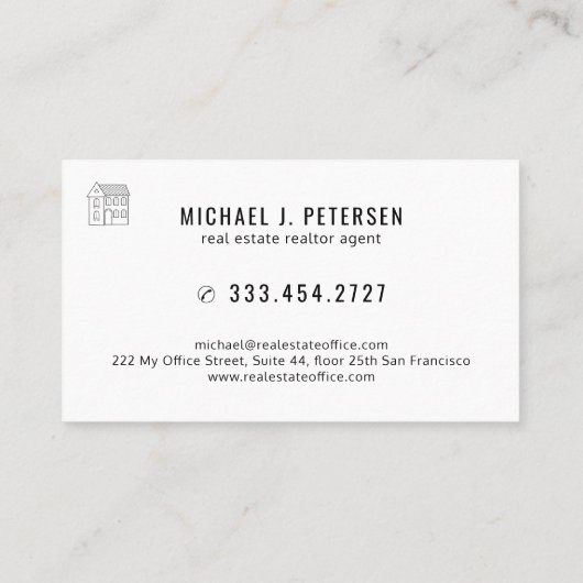 Moderne professionele foto makelaar onroerend goed visitekaartje (Achterkant)