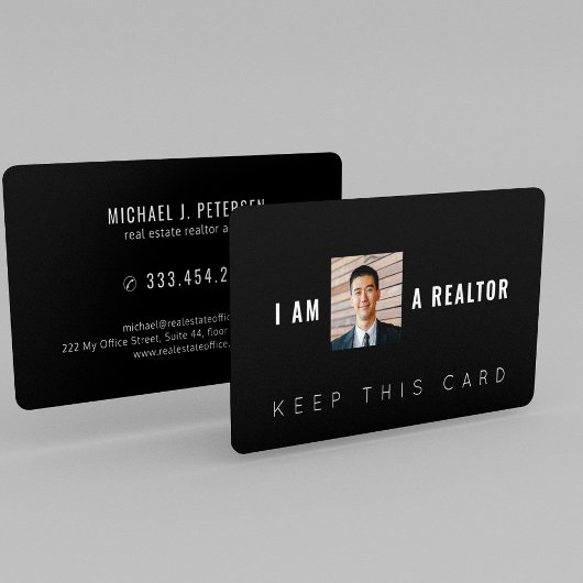 Moderne professionele foto makelaar onroerend goed visitekaartje