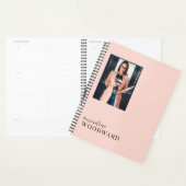 Moderne professionele foto Peach Pink gepersonalis Planner (Display)