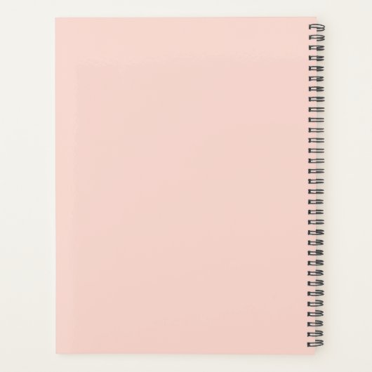 Moderne professionele foto Peach Pink gepersonalis Planner (Achterkant)