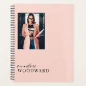 Moderne professionele foto Peach Pink gepersonalis Planner (Voorkant)