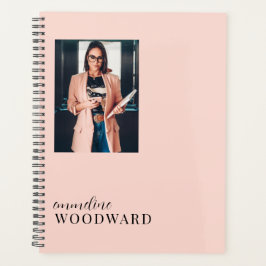 Moderne professionele foto Peach Pink gepersonalis Planner
