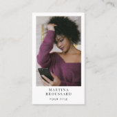 Moderne professionele foto Plum Visitekaartje (Voorkant)