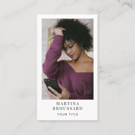 Moderne professionele foto Plum Visitekaartje (Voorkant)