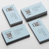 Moderne professionele foto QR-code blauw Visitekaartje