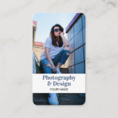 Moderne professionele foto QR-code Visitekaartje (Voorkant)