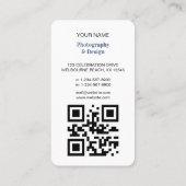Moderne professionele foto QR-code Visitekaartje (Achterkant)