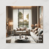 Moderne professionele foto vierkante visitekaartje (Voorkant)