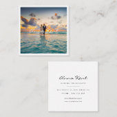 Moderne professionele foto vierkante visitekaartje (Voorkant / Achterkant)