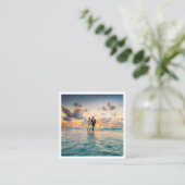 Moderne professionele foto vierkante visitekaartje (Staand voorkant)