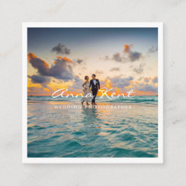 Moderne professionele foto vierkante visitekaartje