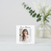 Moderne professionele foto vierkante visitekaartje (Staand voorkant)
