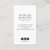 Moderne professionele foto visitekaartje (Achterkant)