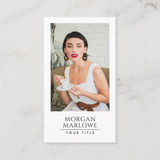 Moderne professionele foto visitekaartje (Voorkant)