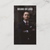 Moderne Professionele Foto Zakelijke Logo QR Code Visitekaartje (Voorkant)