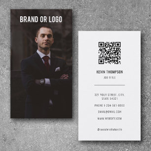 Moderne Professionele Foto Zakelijke Logo QR Code Visitekaartje