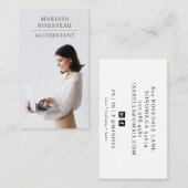 Moderne professionele fotoaccountant visitekaartje (Voorkant / Achterkant)