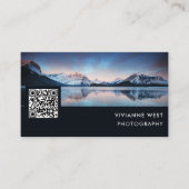 Moderne professionele fotograaf QR-code Visitekaartje (Voorkant)