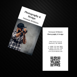 Moderne & Professionele Fotograaf QR Code Visitekaartje