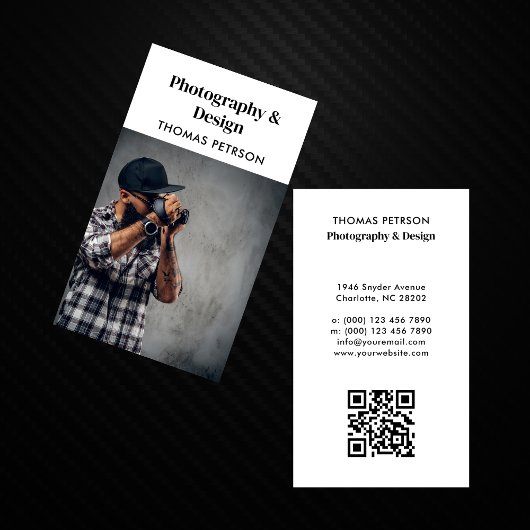 Moderne & Professionele Fotograaf QR Code Visitekaartje