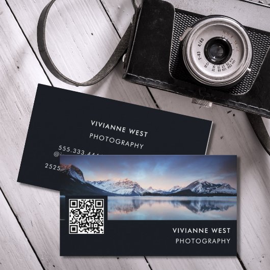 Moderne professionele fotograaf QR-code Visitekaartje