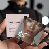 Moderne professionele fotografie vierkante visitekaartje