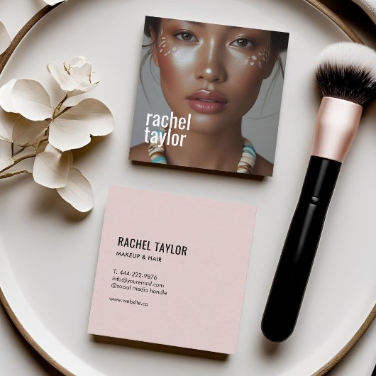 Moderne professionele fotografie vierkante visitekaartje