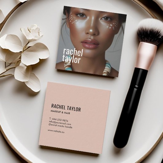 Moderne professionele fotografie vierkante visitekaartje