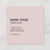 Moderne professionele fotografie vierkante visitekaartje (Achterkant)