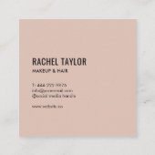 Moderne professionele fotografie vierkante visitekaartje (Achterkant)