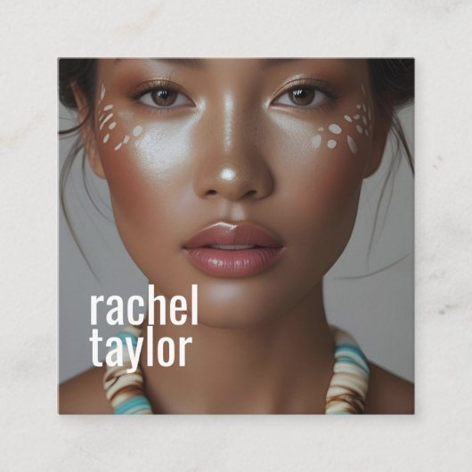 Moderne professionele fotografie vierkante visitekaartje (Voorkant)