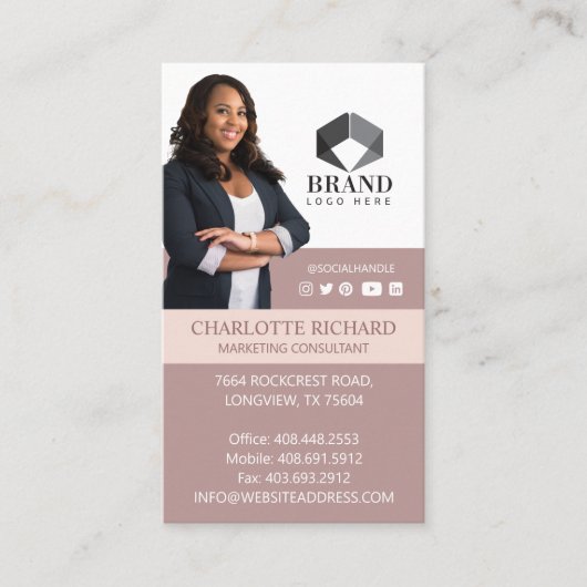 Moderne professionele fotopoort & Logo Visitekaartje (Voorkant)