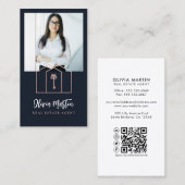 Moderne professionele foto's en Logo in onroerend Visitekaartje (Voorkant / Achterkant)