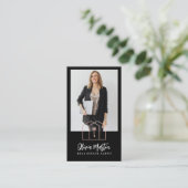 Moderne professionele foto's en Logo van onroerend Visitekaartje (Staand voorkant)