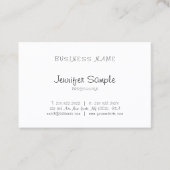 Moderne professionele Freehand Script-legant Plain Visitekaartje (Voorkant)