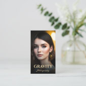 Moderne professionele freelance fotograaf QR Logo Visitekaartje (Staand voorkant)