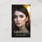 Moderne professionele freelance fotograaf QR Logo Visitekaartje (Voorkant)