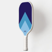 Moderne Professionele Gemonogrammeerde Donkerblauw Pickleball Paddle (Links)