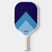 Moderne Professionele Gemonogrammeerde Donkerblauw Pickleball Paddle (Voorkant)