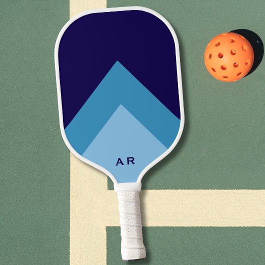 Moderne Professionele Gemonogrammeerde Donkerblauw Pickleball Paddle