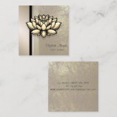 Moderne professionele geometrische, gestreepte, Lo Vierkante Visitekaartje (Voorkant / Achterkant)