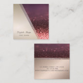 Moderne professionele geometrische glitter Bokeh Vierkante Visitekaartje (Voorkant / Achterkant)