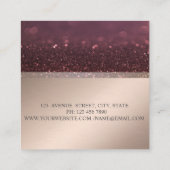 Moderne professionele geometrische glitter Bokeh Vierkante Visitekaartje (Achterkant)