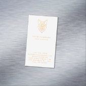 Moderne professionele geometrische vos logo op maa magnetisch visitekaartje (Voorbeeld)