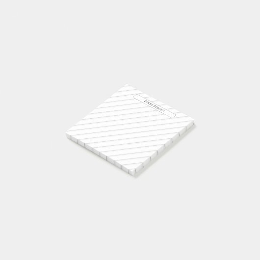 Moderne professionele gepersonaliseerde naam post-it® notes (Schuin)