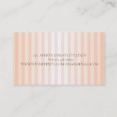 Moderne, professionele, gestreept Waterverf bloeme Visitekaartje (Achterkant)