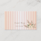 Moderne, professionele, gestreept Waterverf bloeme Visitekaartje (Voorkant)